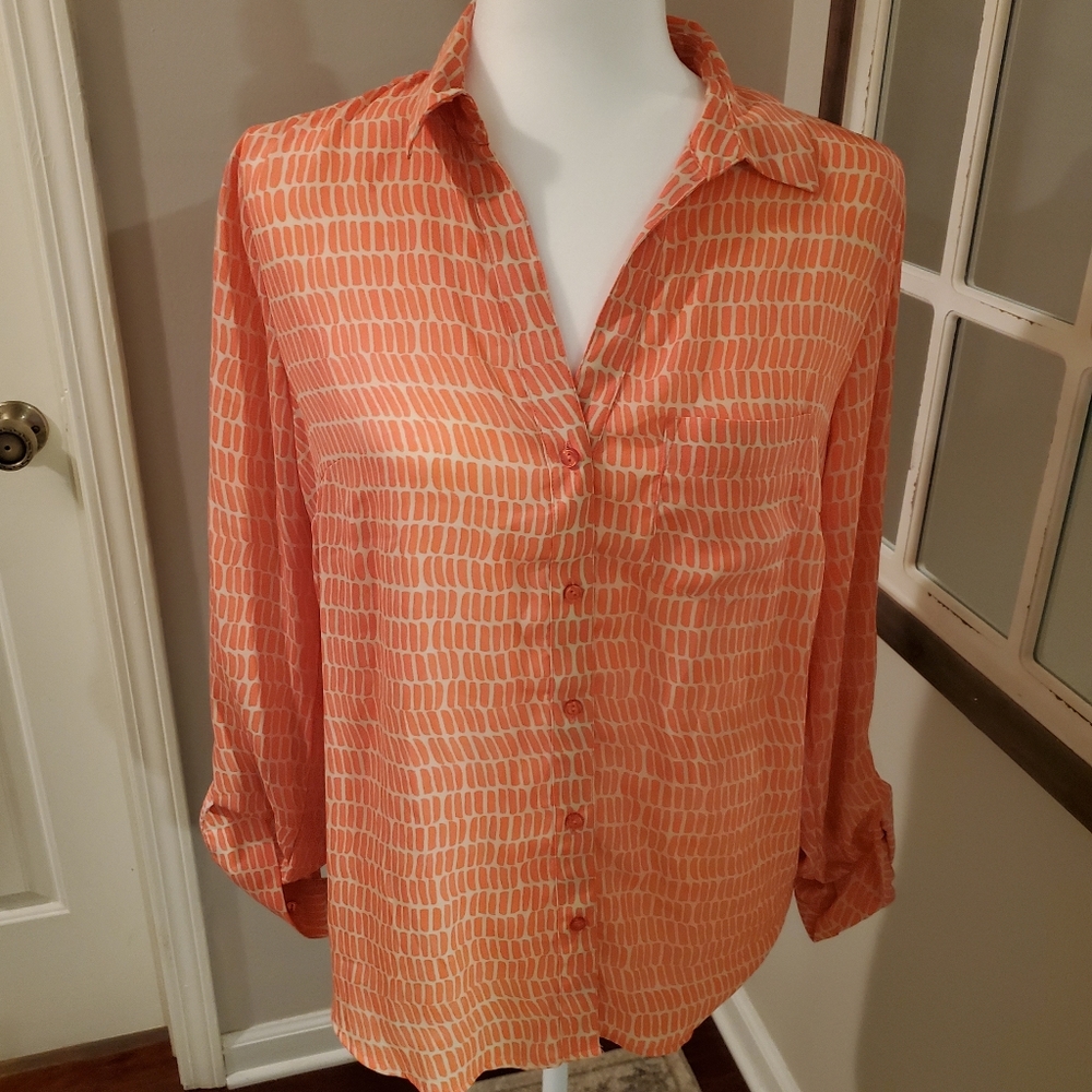 Limited top orange tan medium M